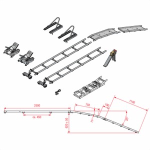 Motorradverladehilfe f�r Kofferanh�nger Duo