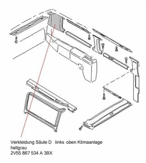Verkleidung D-S�ule T3 255867534A